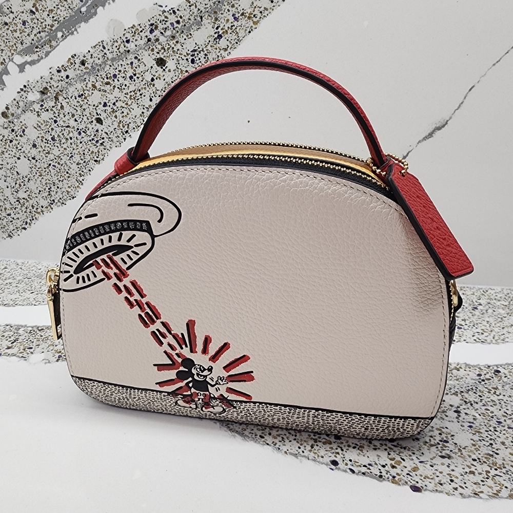 COACH x Disney Keith Haring Mickey Mouse UFO Serena Satchel